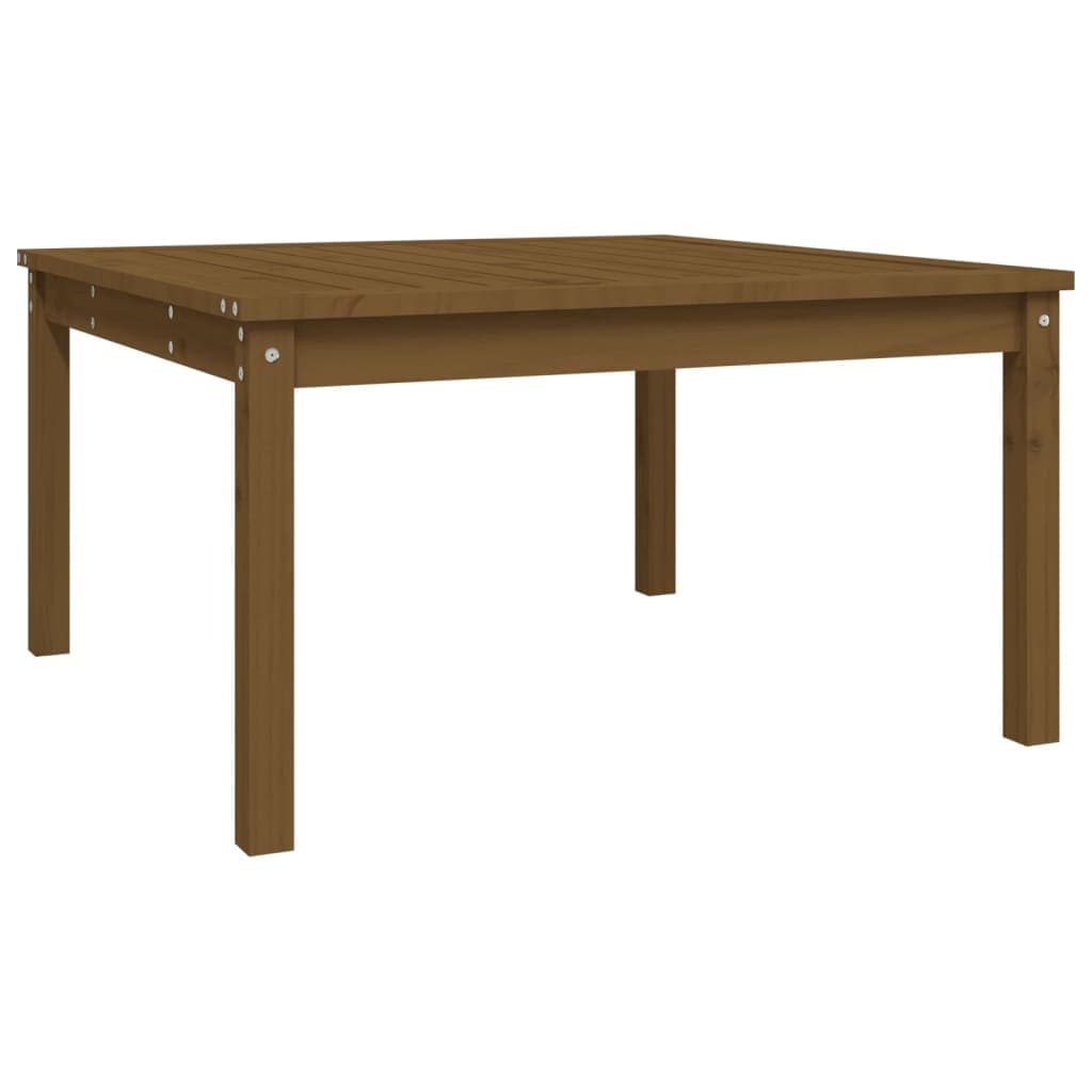 vidaXL Mesa de jardim 82,5x82,5x45 cm pinho maciço castanho-mel