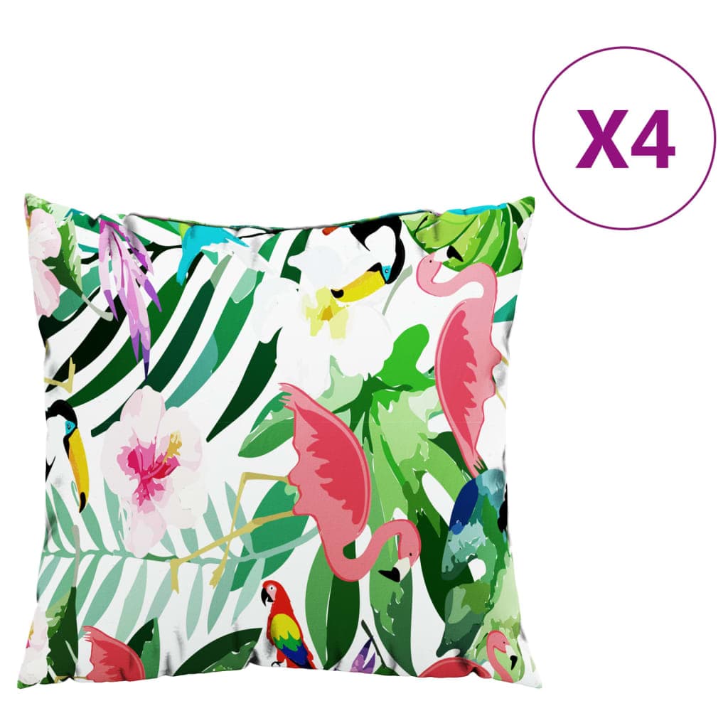 vidaXL Almofadas decorativas 4pcs 60x60 cm tecido multicor