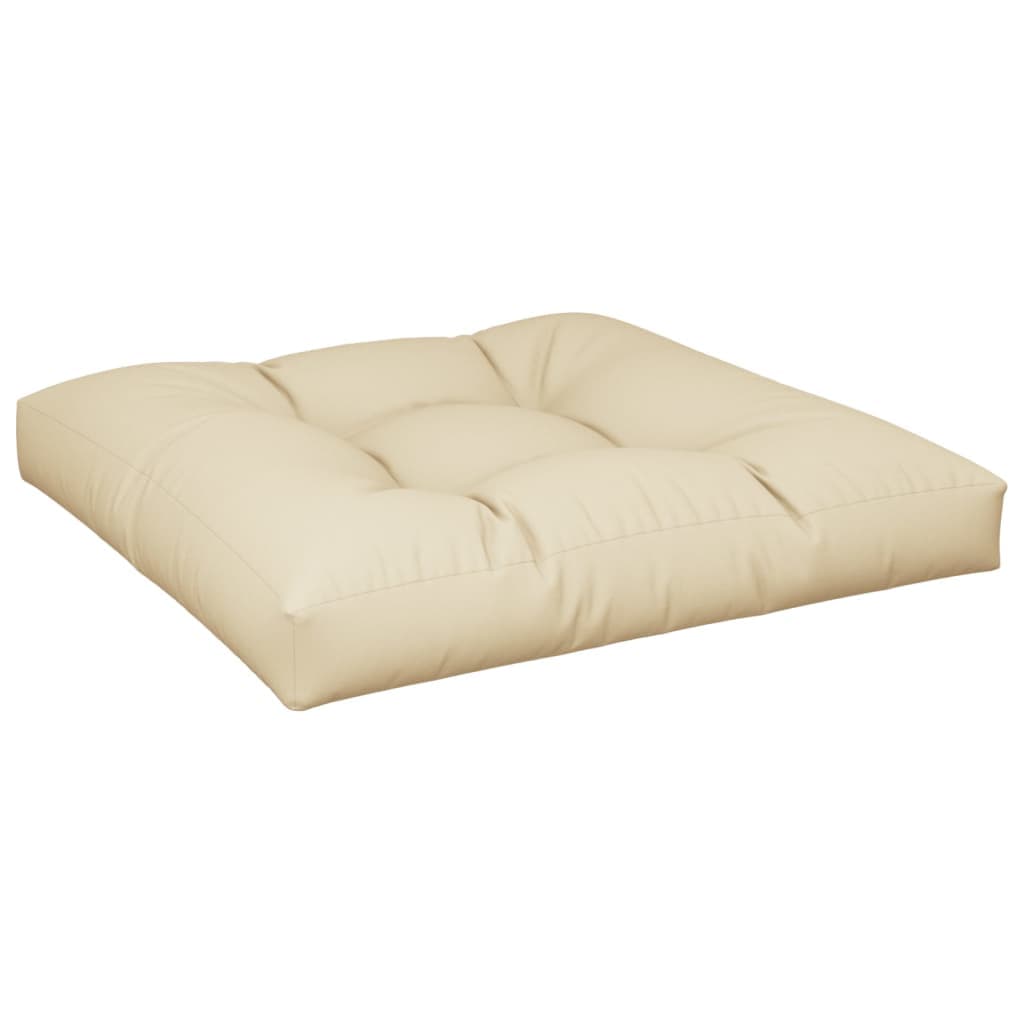 vidaXL Almofadão Sofá de Paletes 80x80x12 cm Tecido Bege - 2240411848