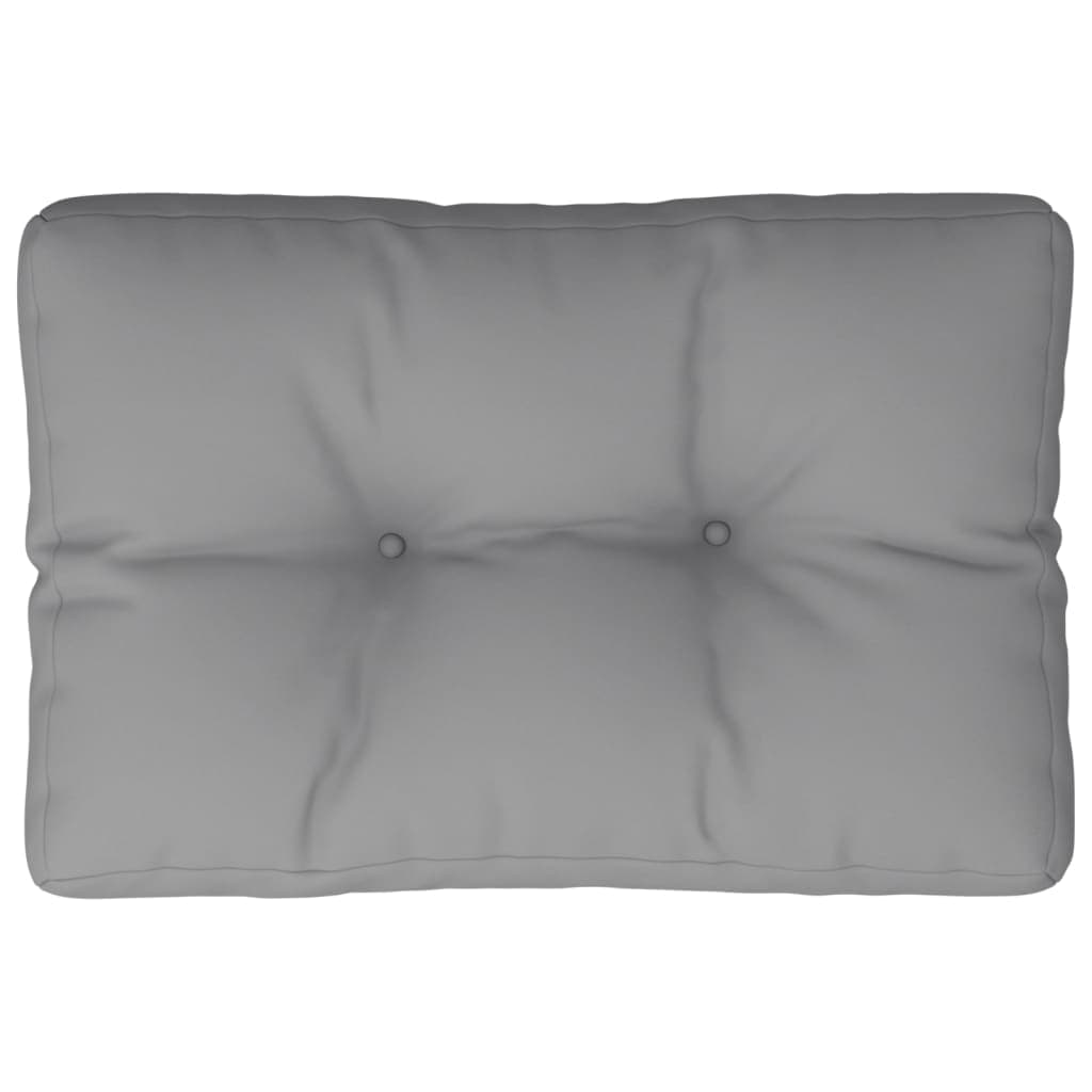 vidaXL Almofadão Paletes 60x40x12 cm Tecido Cinza - 558404056