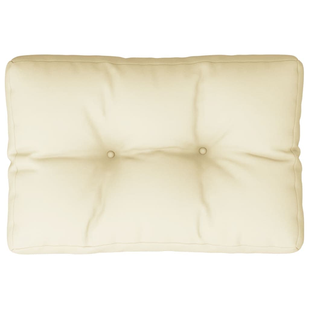vidaXL Almofadão Paletes 60x40x12 cm Tecido Creme - 1448059214