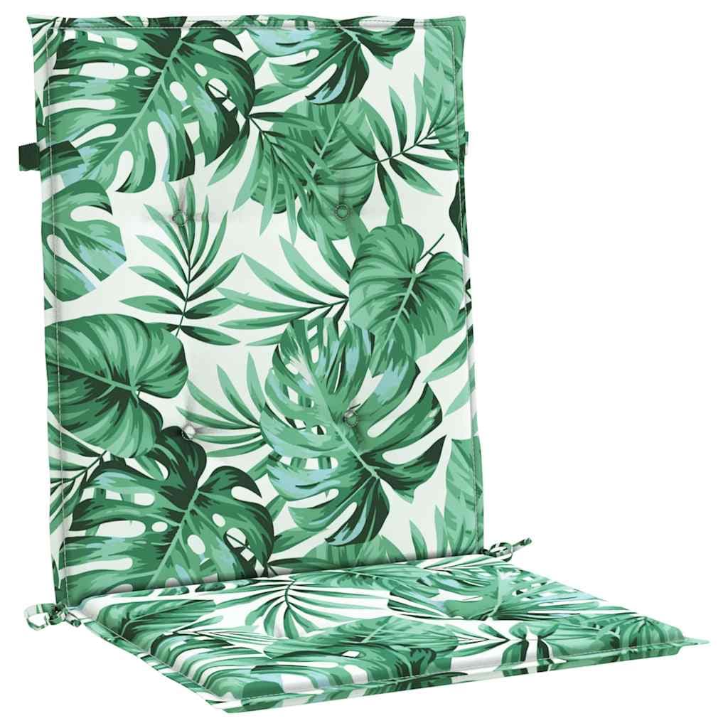 vidaXL Almofadas de Costas 6 pcs Padrão de Folhas 100 x 50 x 3 cm