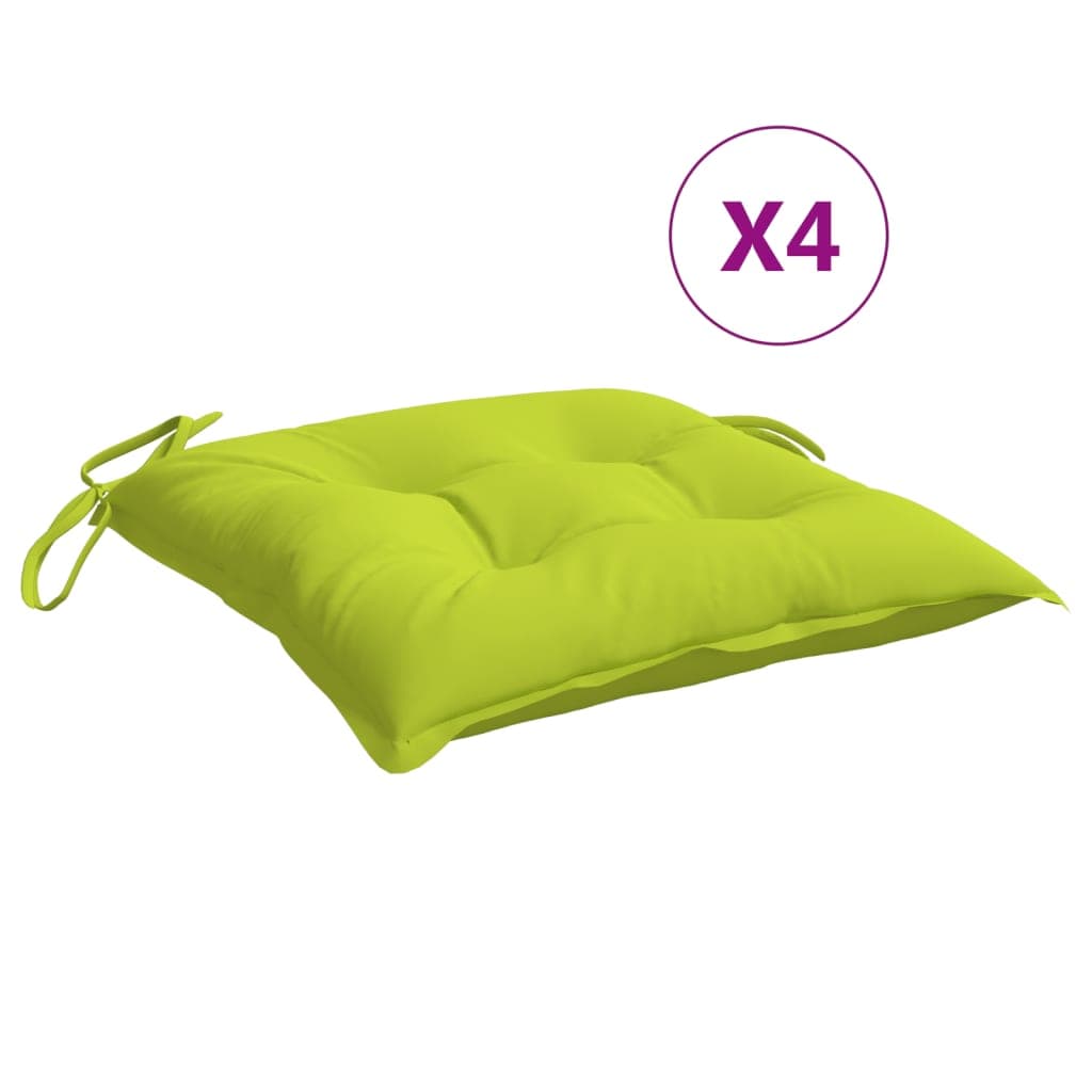 vidaXL Almofadões móveis de paletes 4pcs tecido oxford verde brilhante