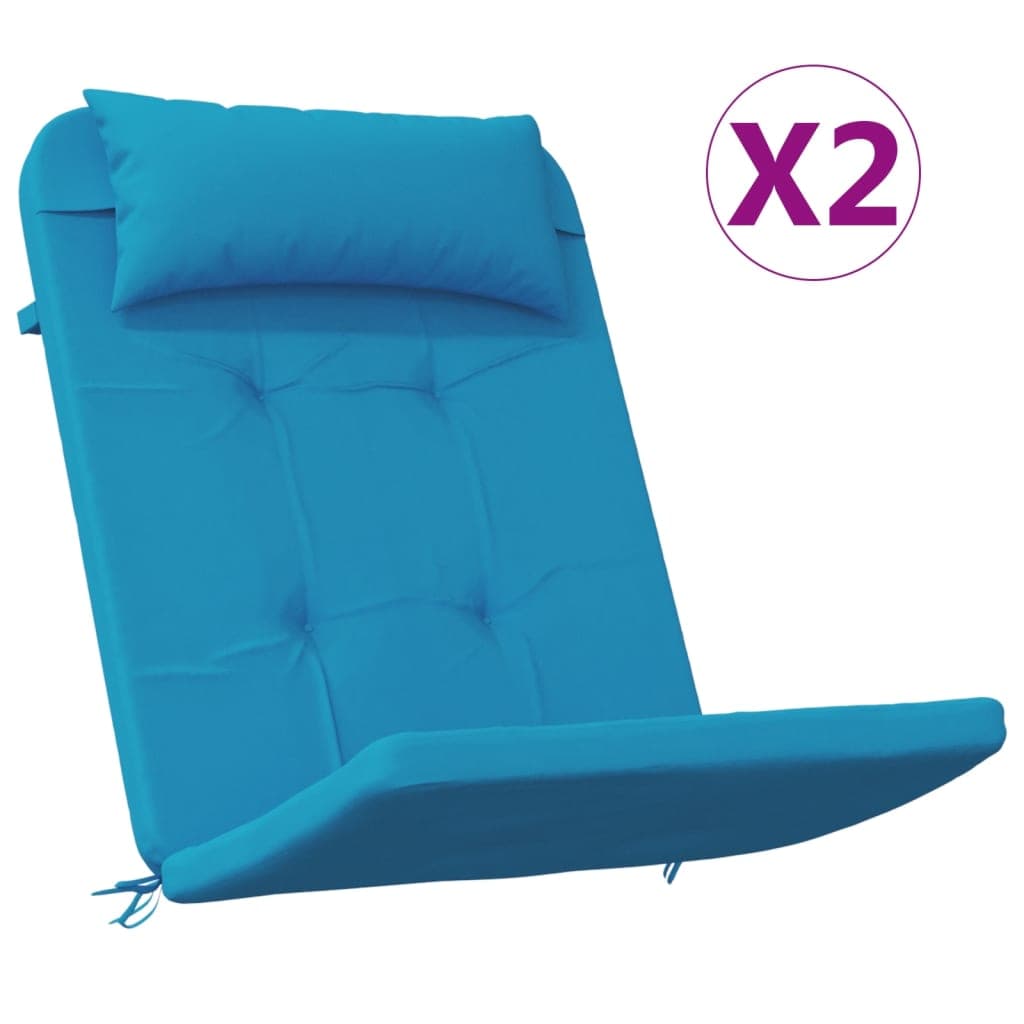 vidaXL Almofadões p/ cadeira adirondack 2 pcs tecido oxford azul-claro