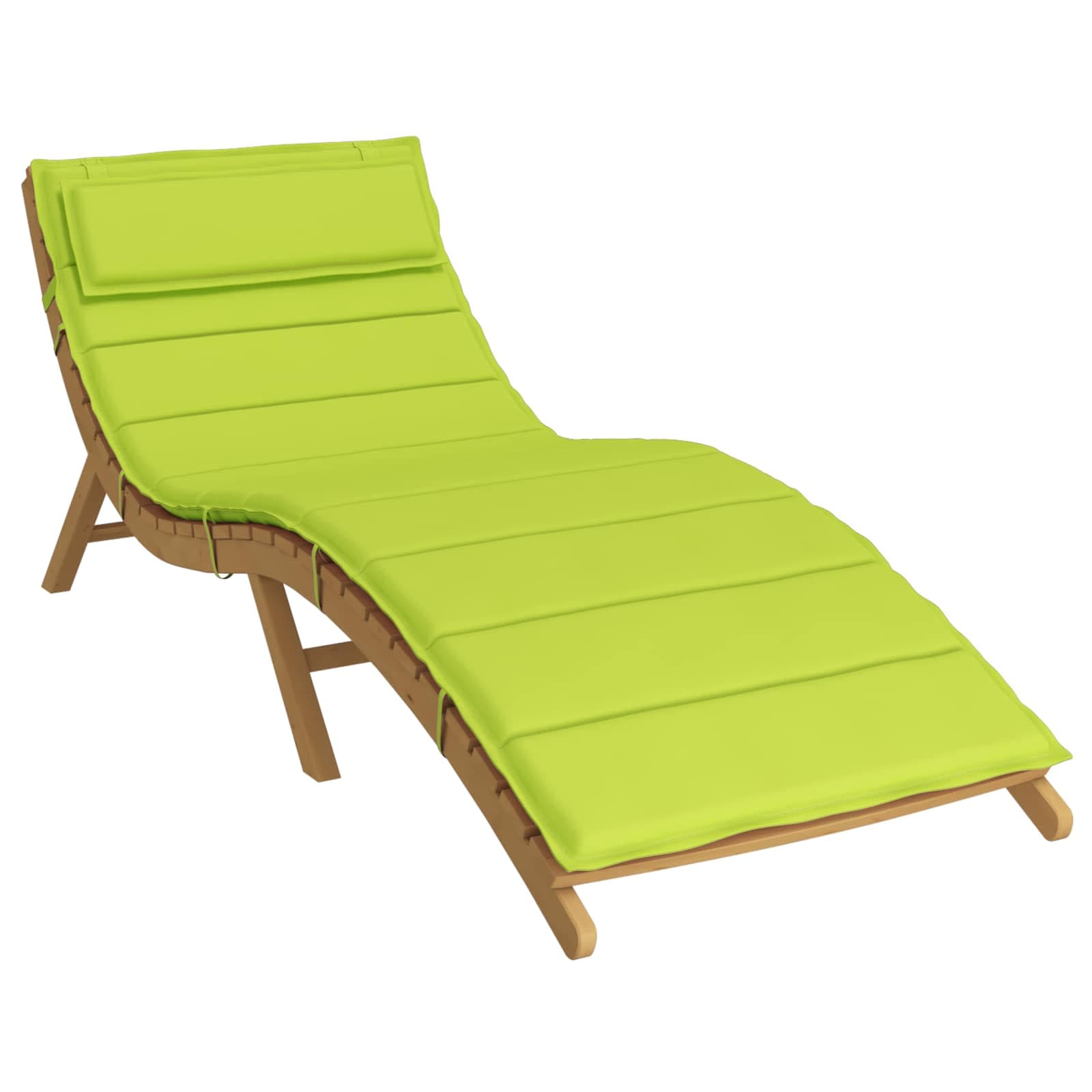 vidaXL Almofada para Espreguiçadeira Solar Verde 178 x 60 x 4 cm