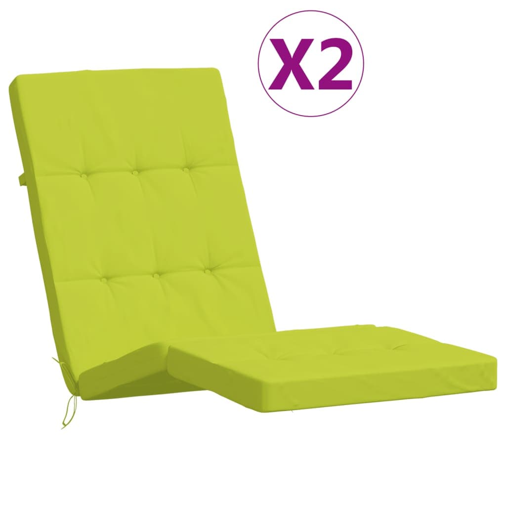 vidaXL Almofadões cadeira terraço 2 pcs tecido oxford verde brilhante