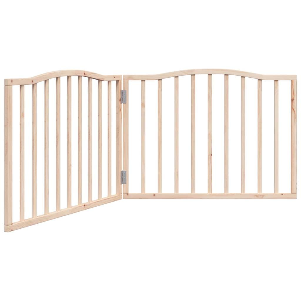 vidaXL Portão para cães dobrável 2 painéis 160 cm madeira de álamo