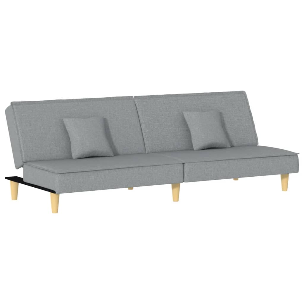 vidaXL Sofá-cama tecido cinzento-claro