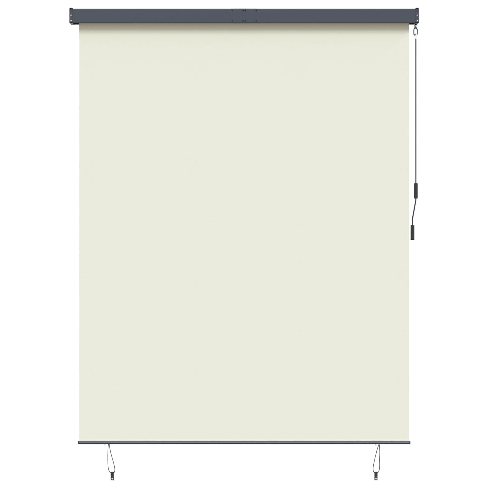 vidaXL Estores de rolo Creme 200 x 250 cm Tecido e Alumínio