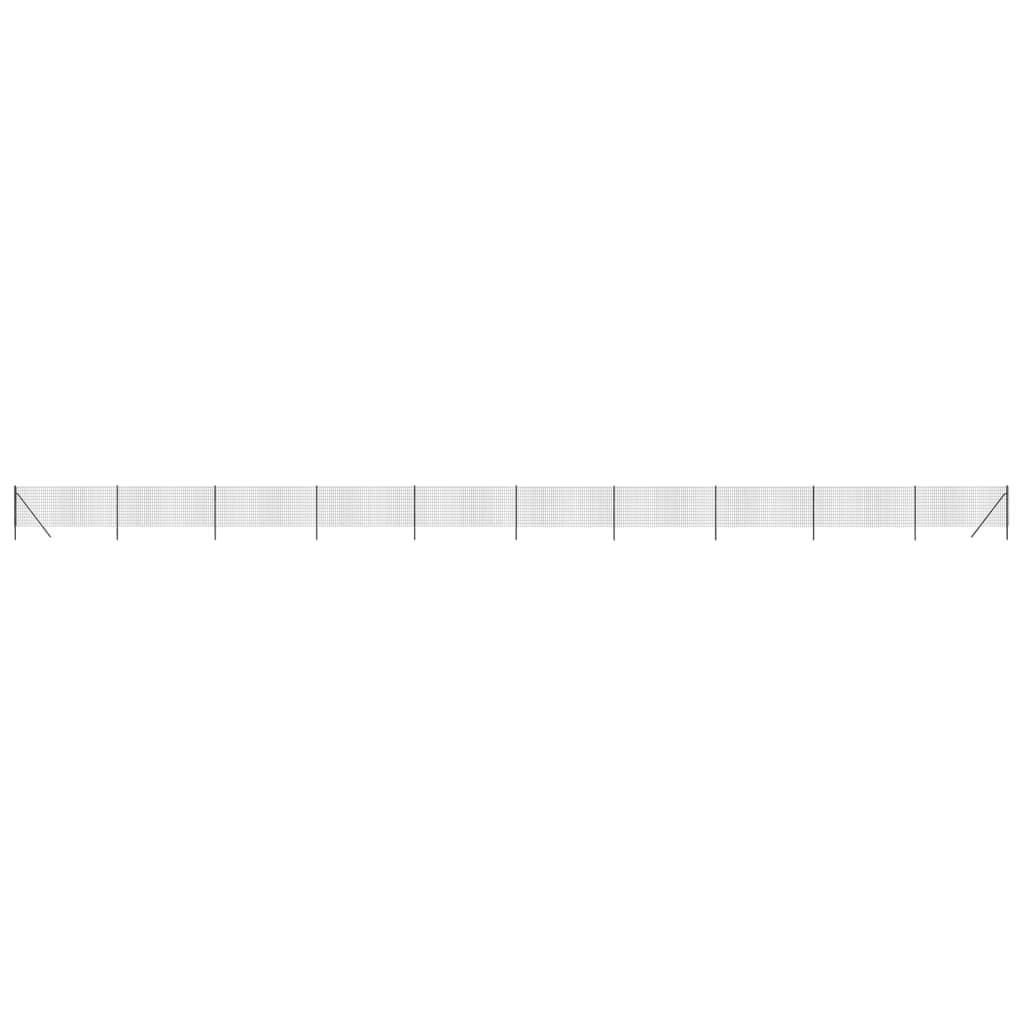 vidaXL Cerca de malha de arame 0,8x25 m aço galvanizado antracite