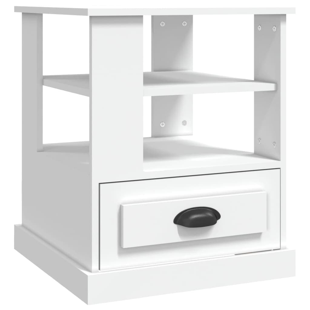 vidaXL Mesa de apoio 50x50x60 cm derivados de madeira branco