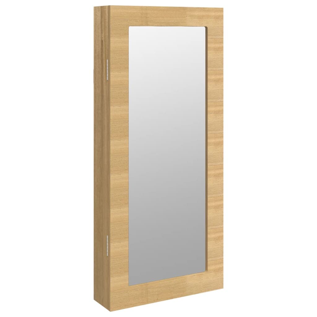 vidaXL Móvel para joias de parede espelhado 30x8,5x67 cm