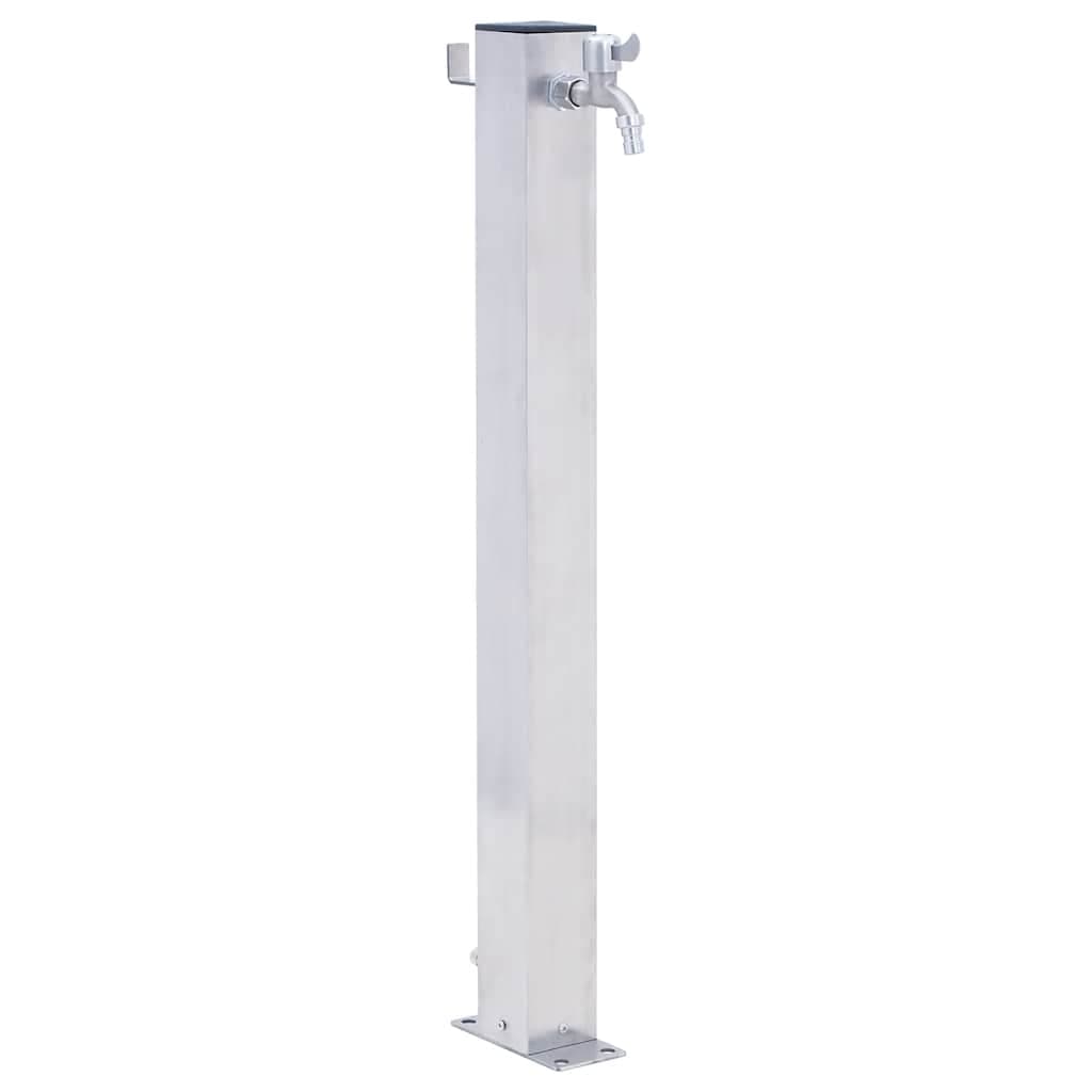 vidaXL Coluna de água para jardim em aço inoxidável quadrada 40 cm