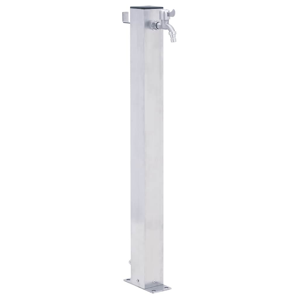 vidaXL Coluna de água para jardim em aço inoxidável quadrada 100 cm