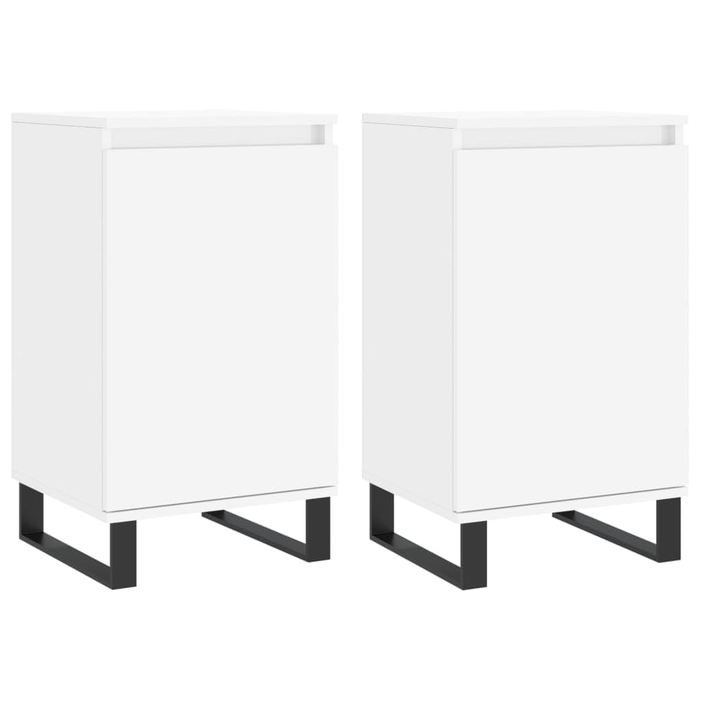 vidaXL Aparadores 2 pcs 40x35x70 cm derivados de madeira branco
