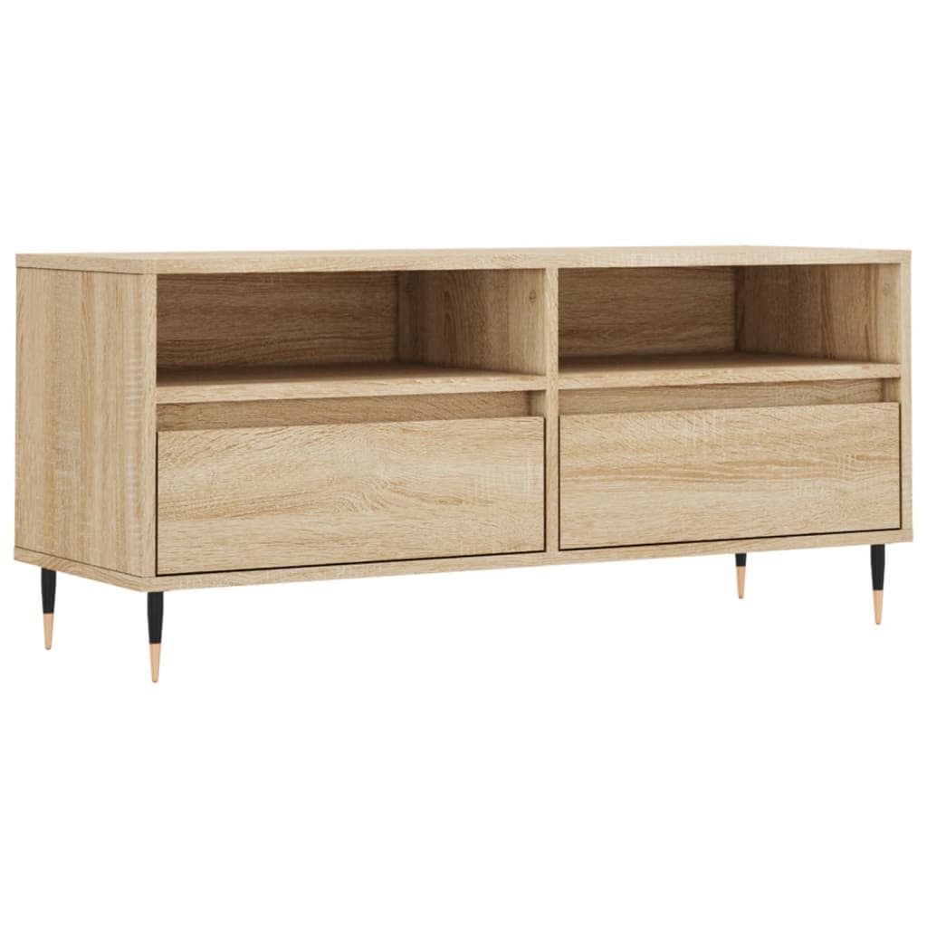 vidaXL Móvel p/ TV 100x34,5x44,5 cm derivados madeira carvalho sonoma