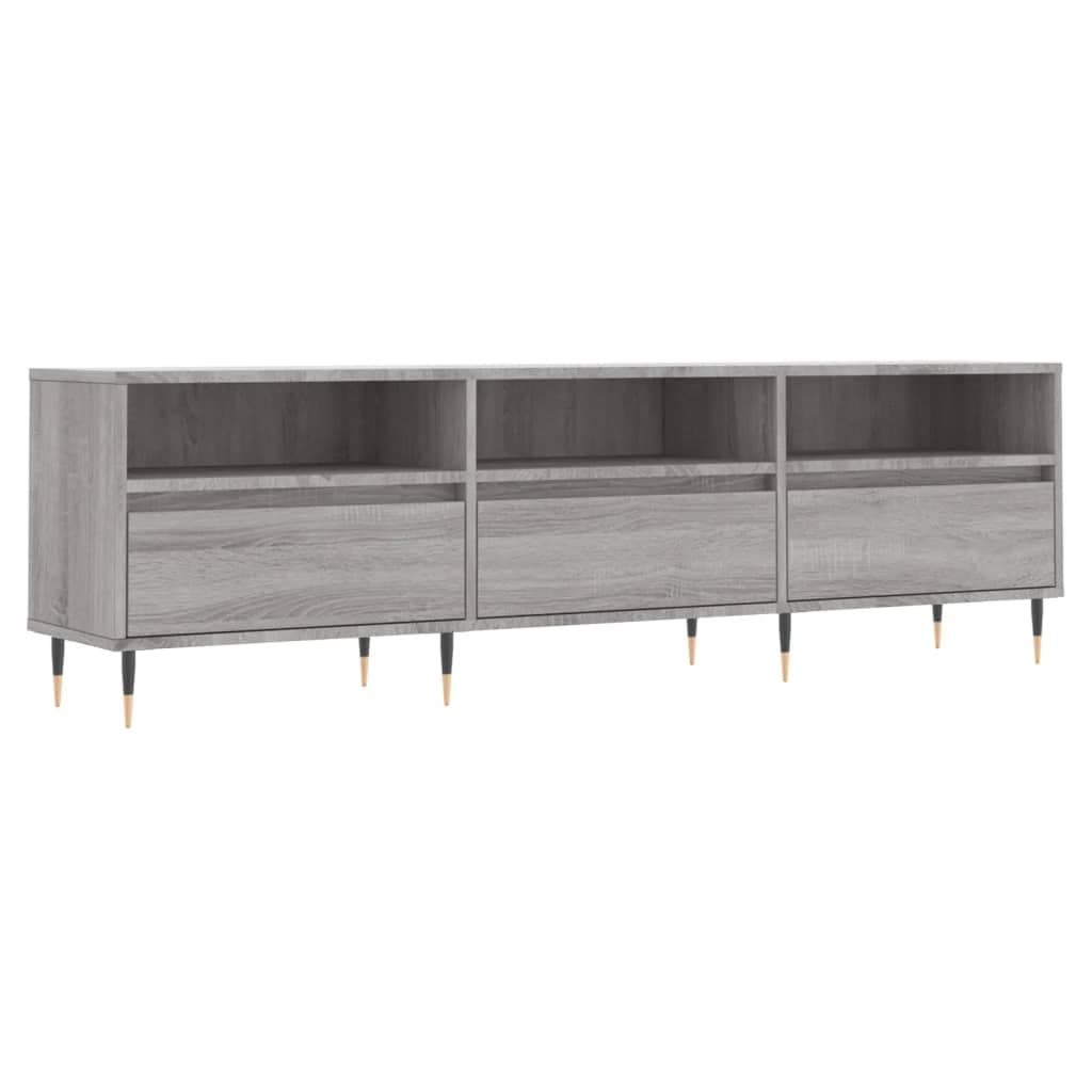 vidaXL Móvel de TV 150x30x44,5 cm derivados de madeira cinzento sonoma