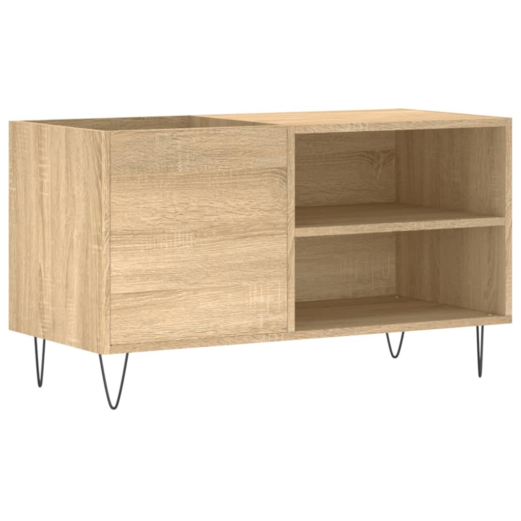 vidaXL Armário p/ discos 85x38x48 cm deriv. madeira carvalho sonoma
