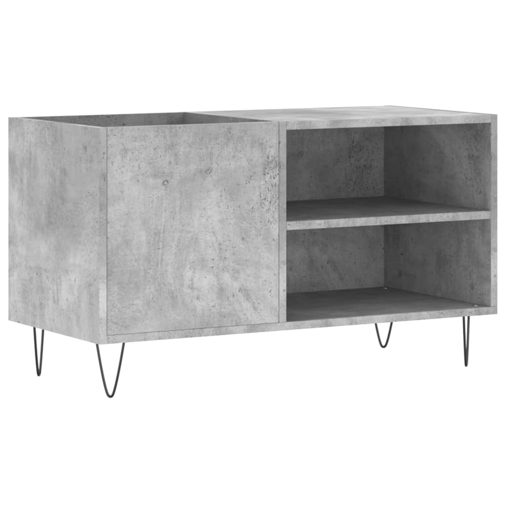 vidaXL Armário p/ discos 85x38x48 cm deriv. madeira cinzento-cimento