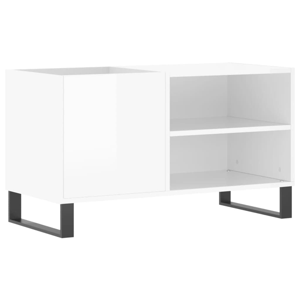 Armário para Discos 85x38x48 cm Deriv. Madeira Branco Brilhante - 831710