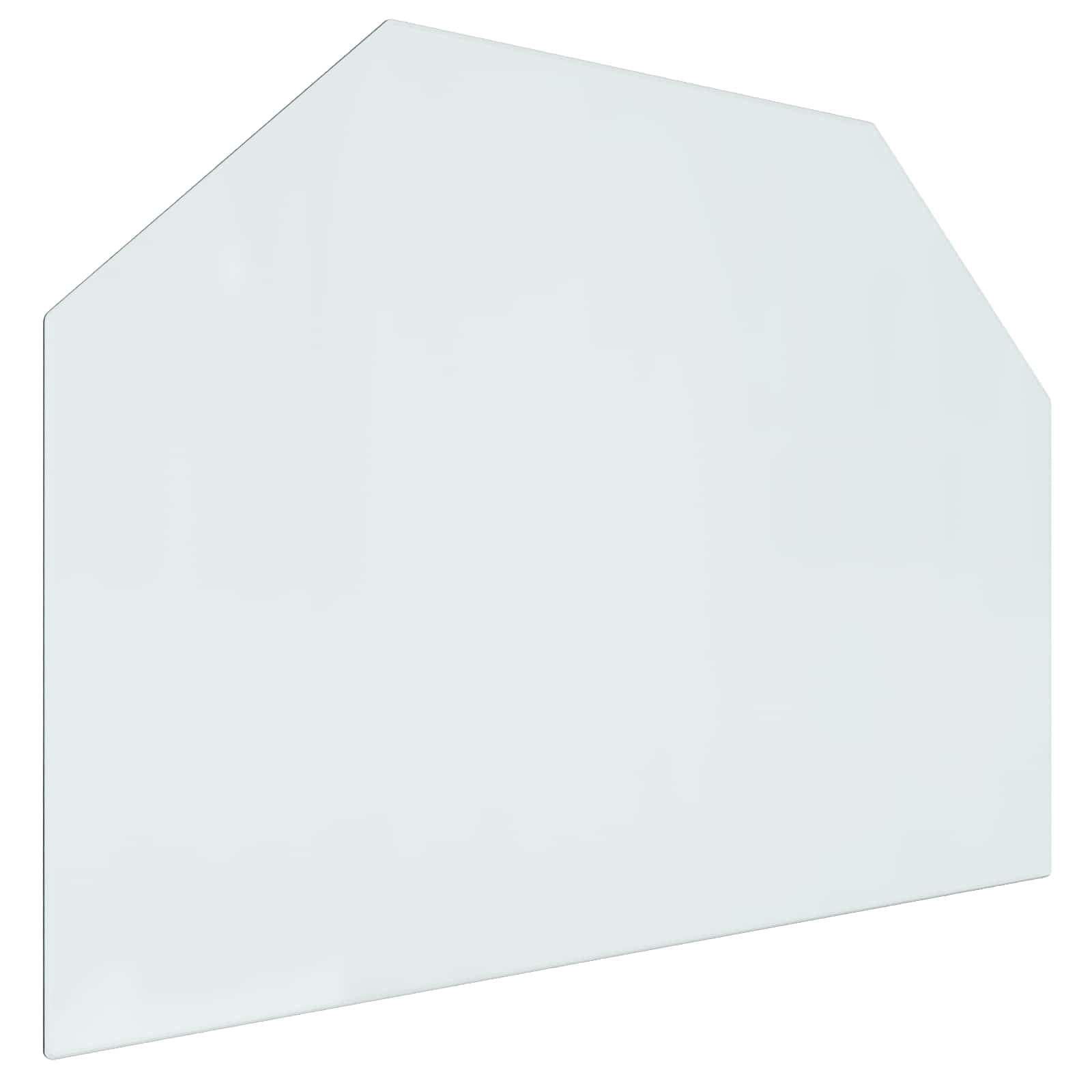 vidaXL Placa de Vidro para Lareira Transparente 80 x 60 cm Vidro