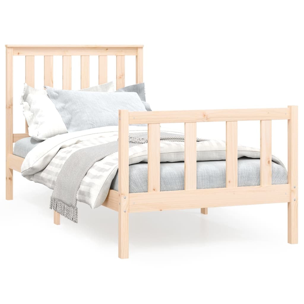 vidaXL Cama sem colchão 100x200 cm madeira de pinho maciça
