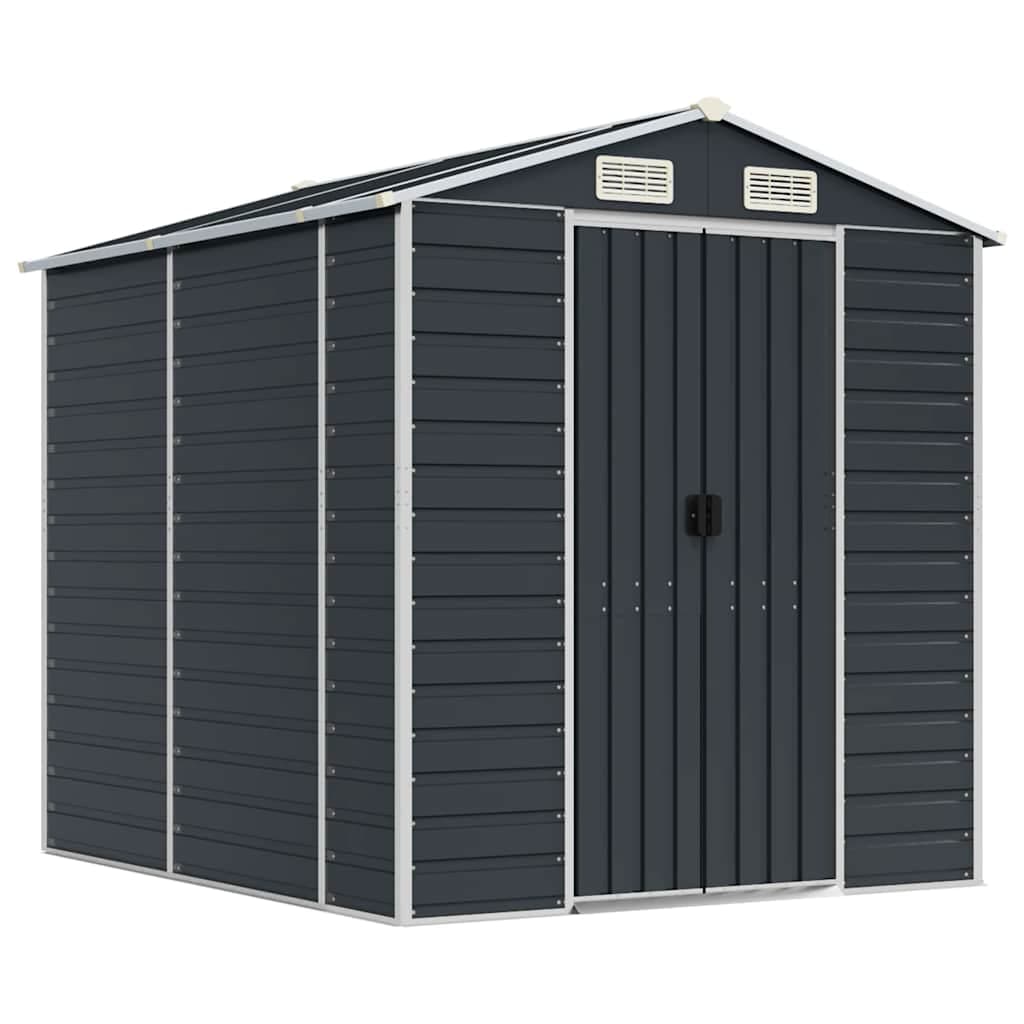 vidaXL Abrigo de jardim 191x215x198 cm aço galvanizado antracite