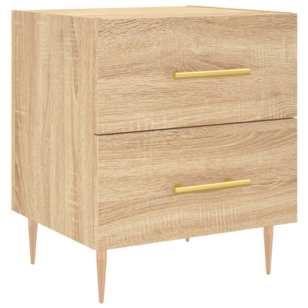 vidaXL Mesa cabeceira 40x35x47,5 cm derivados madeira carvalho sonoma