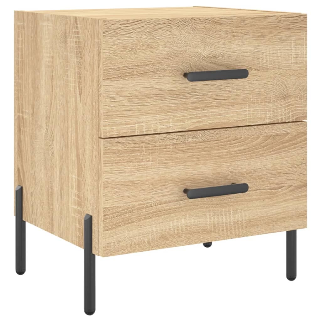vidaXL Mesa cabeceira 40x35x47,5 cm derivados madeira carvalho sonoma