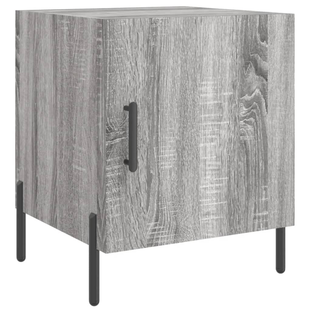vidaXL Mesa cabeceira 40x40x50 cm derivados de madeira cinzento sonoma