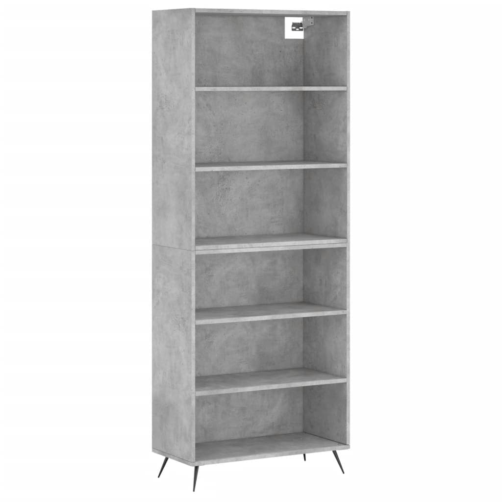 vidaXL Armário alto 69,5x32,5x180cm derivados de madeira cinza cimento