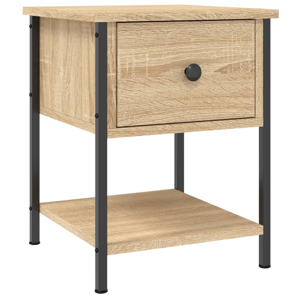 vidaXL Mesa cabeceira 34x35,5x45 cm derivados madeira carvalho sonoma