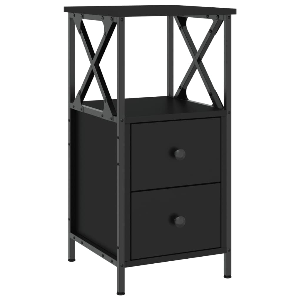 Mesa de Cabeceira 34x35,5x70 cm Derivados de Madeira Preto - 825943