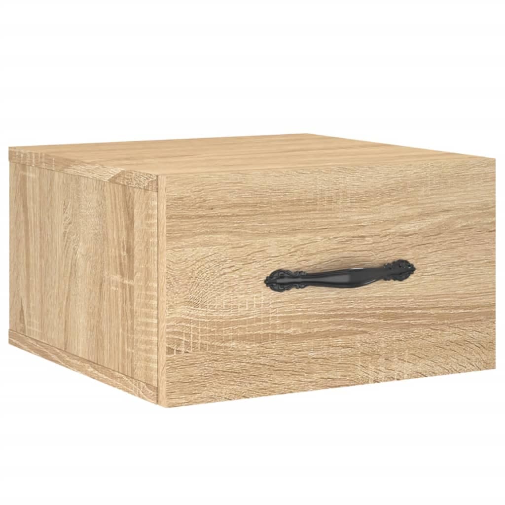 vidaXL Mesa de cabeceira montagem na parede 35x35x20 cm cor sonoma
