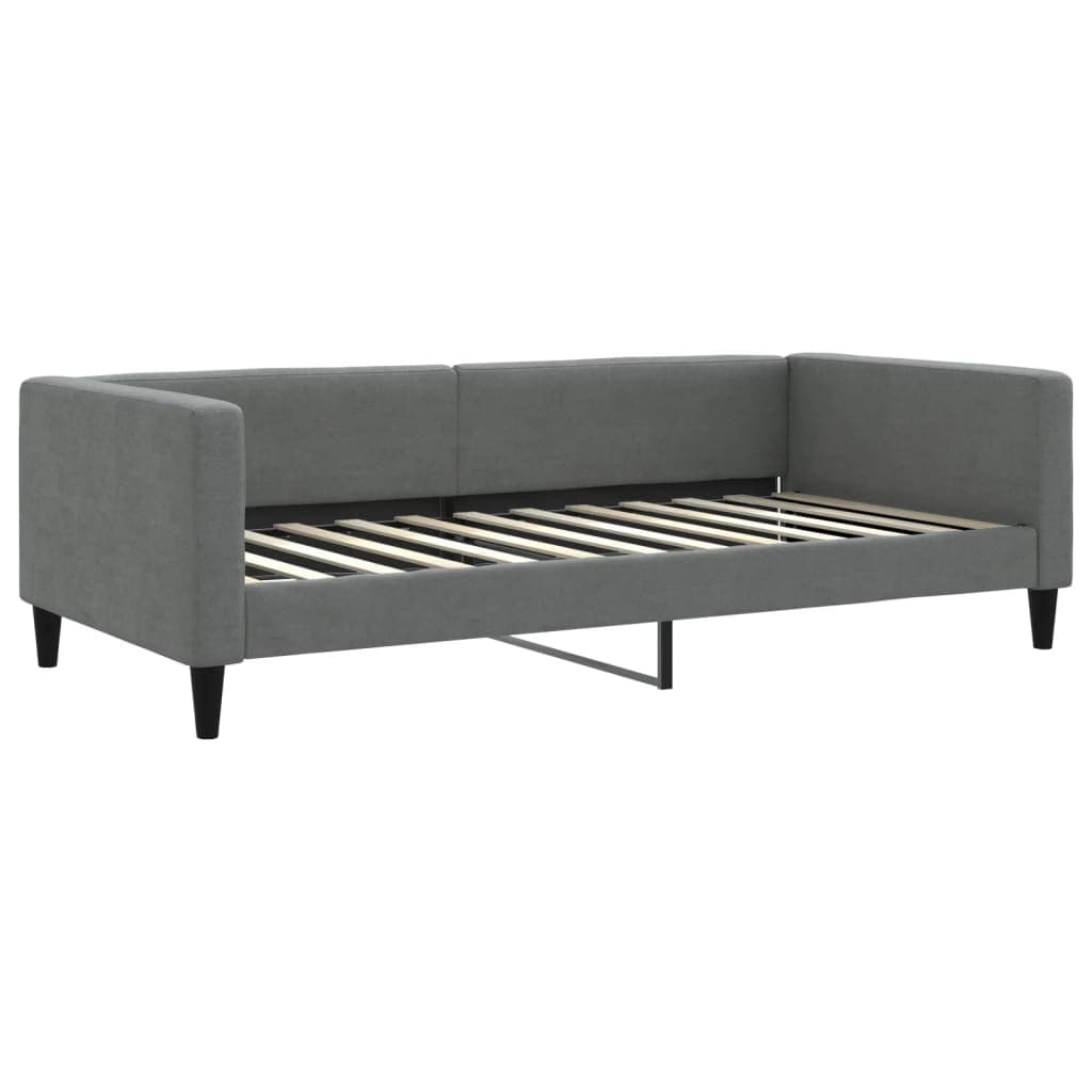 vidaXL Sofá-cama 100x200 cm tecido cinzento-escuro