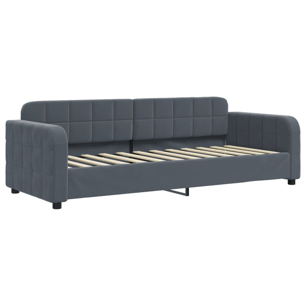vidaXL Sofá-cama 80x200 cm veludo cinzento-escuro
