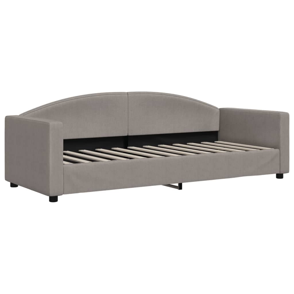 vidaXL Sofá-cama 80x200 cm tecido cinzento-acastanhado