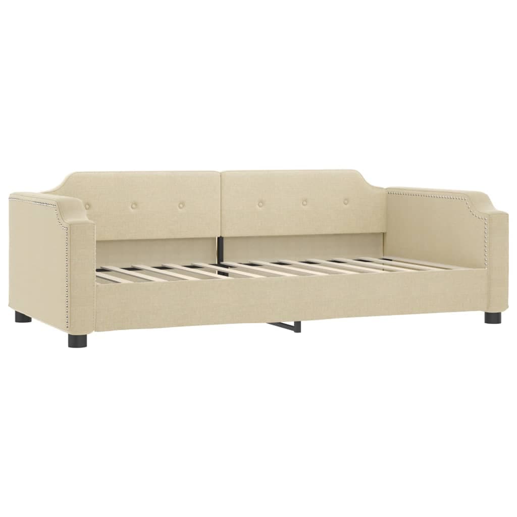 vidaXL Sofá-cama 80x200 cm tecido cor creme