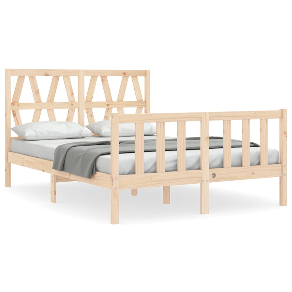 vidaXL Cama sem colchão 120x200 cm madeira de pinho maciça