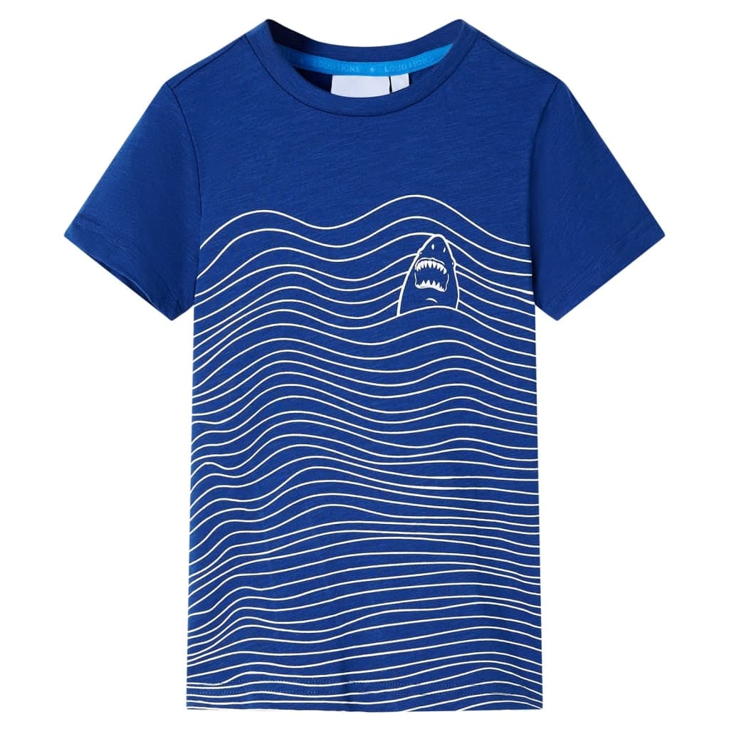T-shirt para criança azul-escuro 128