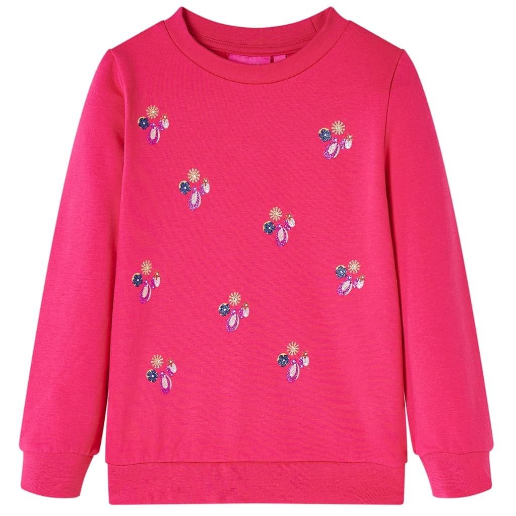 Sweatshirt para criança rosa-brilhante 92