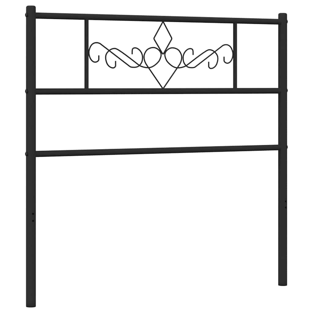 vidaXL Cabeceira de substituição 75 cm metal preto
