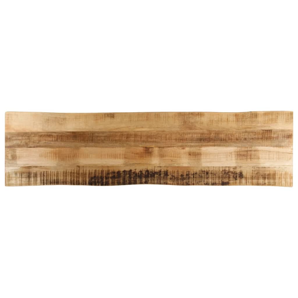 vidaXL Tampo de mesa c/borda viva 180x40x3,8cm mangueira áspera maciça