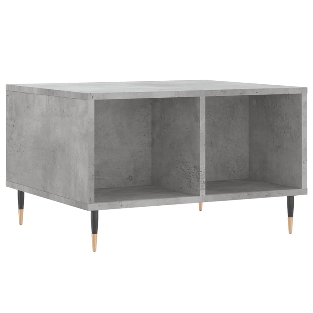 vidaXL Mesa de centro 60x50x36,5 cm derivados de madeira cinza cimento