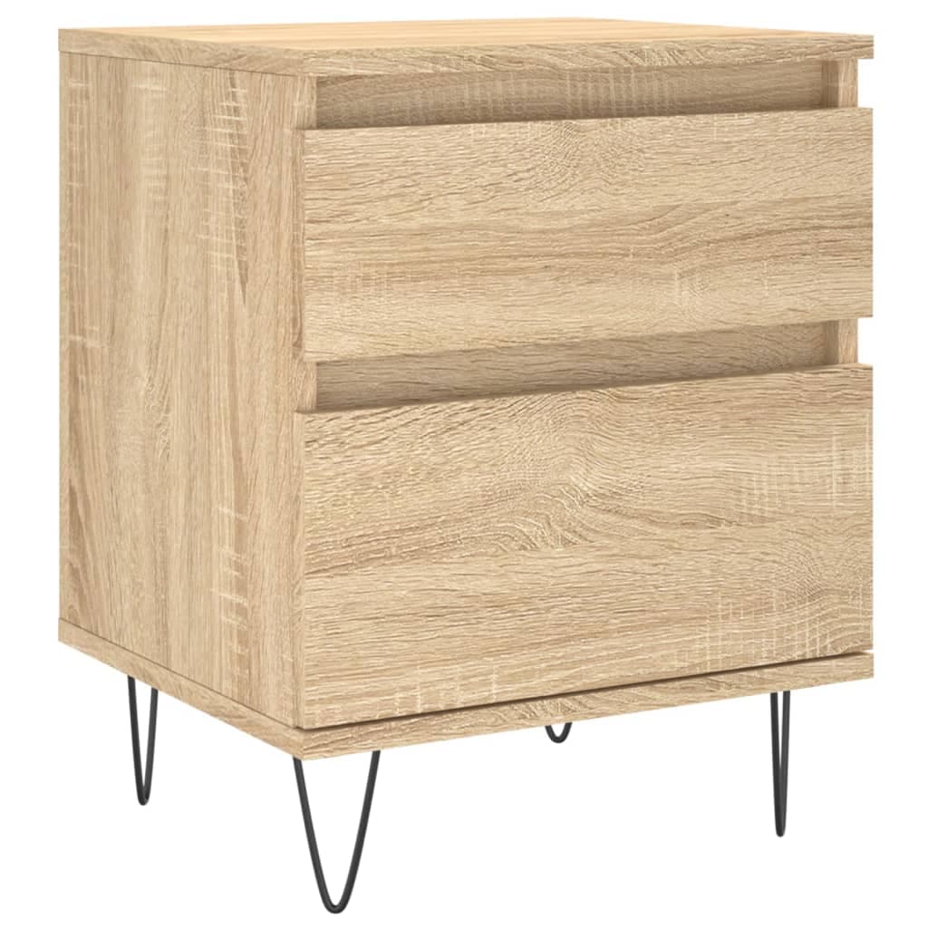 vidaXL Mesa de cabeceira 40x35x50 cm derivados madeira carvalho sonoma