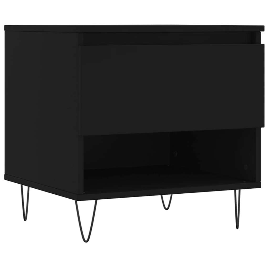 vidaXL Mesa de centro 50x46x50 derivados de madeira preto