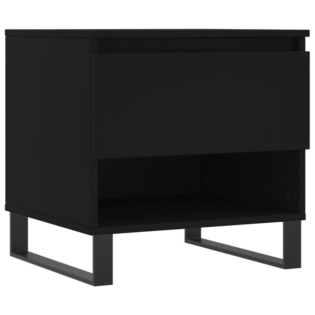 vidaXL Mesa de centro 50x46x50 derivados de madeira preto