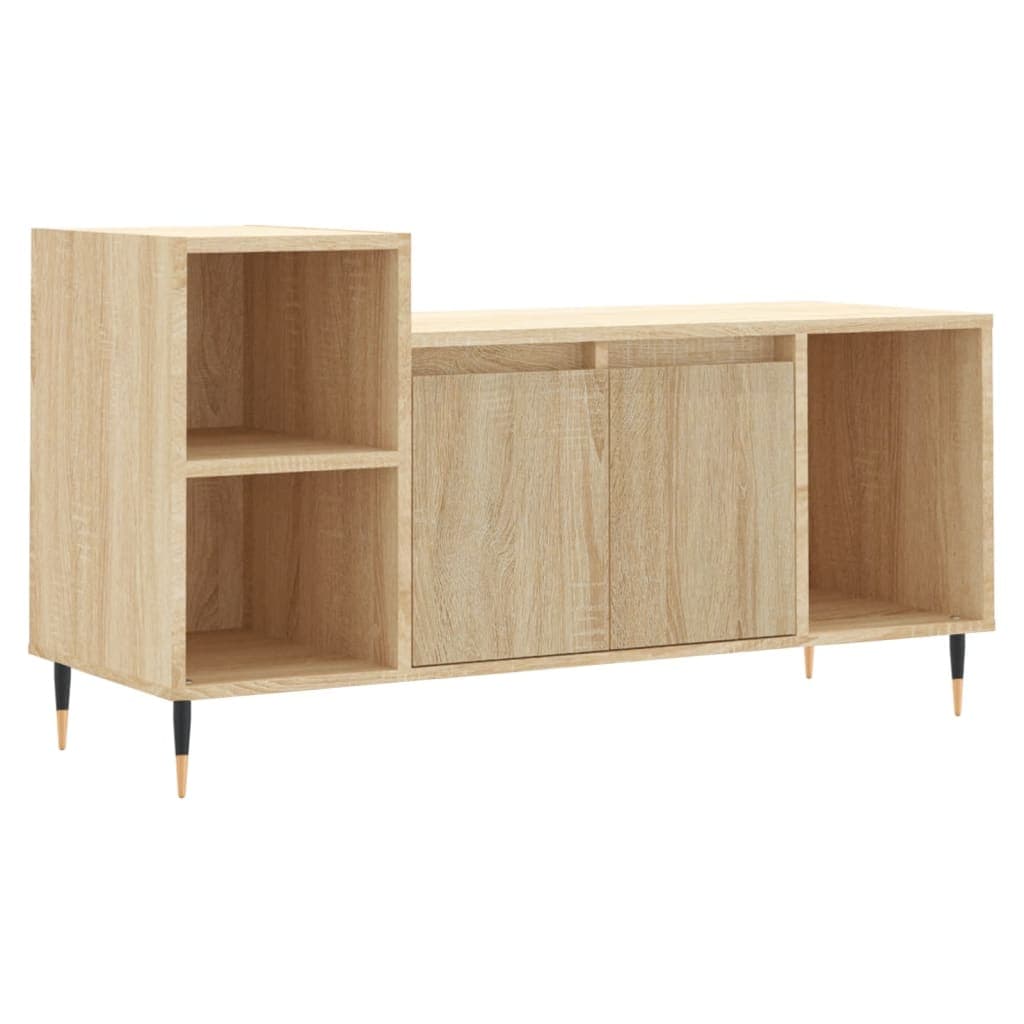 vidaXL Móvel p/ TV 100x35x55 cm derivados de madeira carvalho sonoma