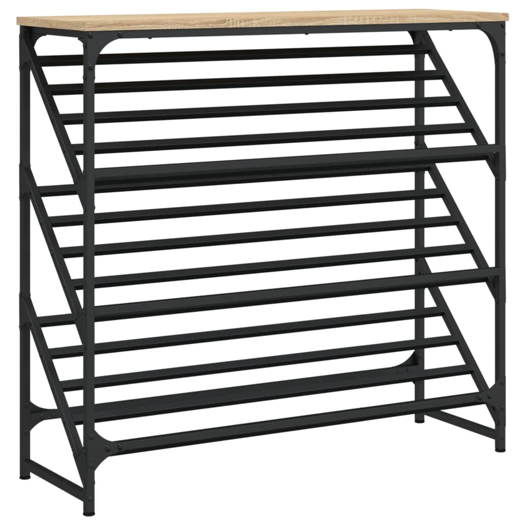 vidaXL Sapateira 90x30x85 cm derivados de madeira carvalho sonoma