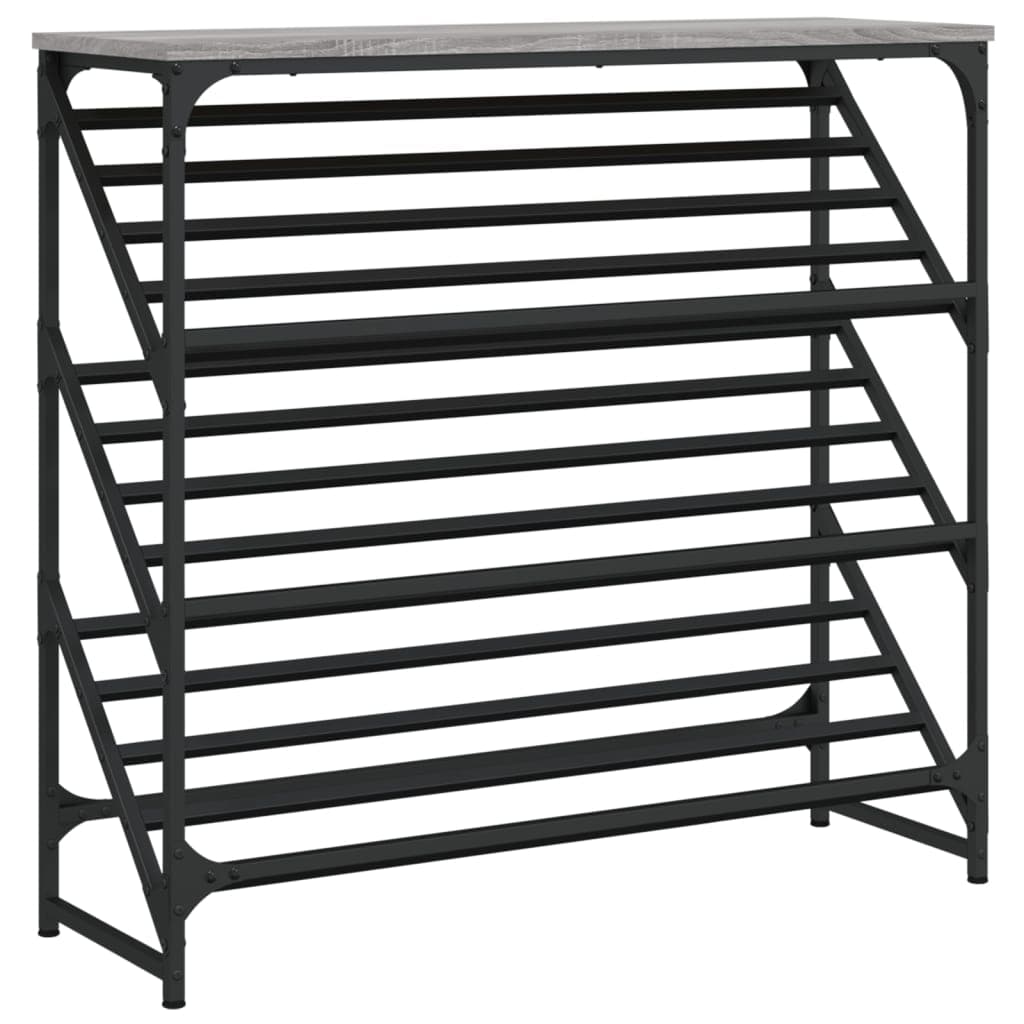vidaXL Sapateira 90x30x85 cm derivados de madeira cinzento sonoma